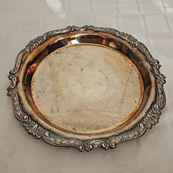 E.P Steel Vintage Silver Platter 13"-13" - Picture 11 of 16